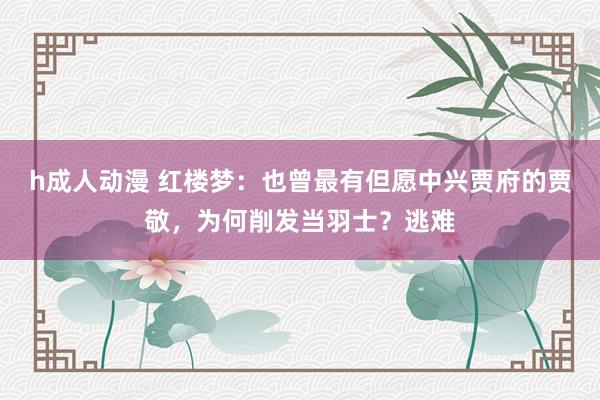 h成人动漫 红楼梦：也曾最有但愿中兴贾府的贾敬，为何削发当羽士？逃难