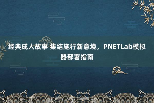 经典成人故事 集结施行新意境，PNETLab模拟器部署指南